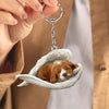 Sleeping Angel Acrylic Keychain Cockapoo SA135