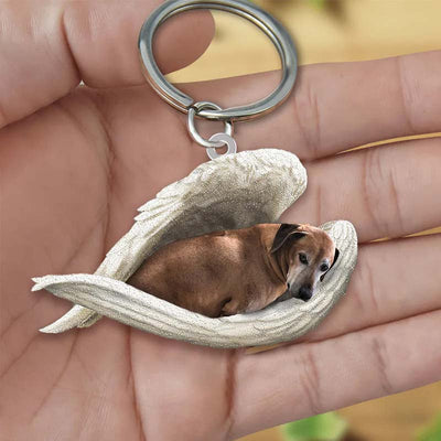Sleeping Angel Acrylic Keychain Dog SA139