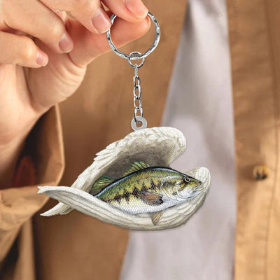 Sleeping Angel Acrylic Keychain Bass Fish SA200