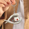 Sleeping Angel Acrylic Keychain Nurse SA232