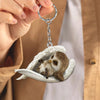 Sleeping Angel Acrylic Keychain Owl SA236