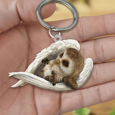 Sleeping Angel Acrylic Keychain Owl SA236