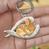 Sleeping Angel Acrylic Keychain Rabbit SA244