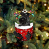 Kerry Blue Terriers In Snow Pocket Christmas Ornament SP139