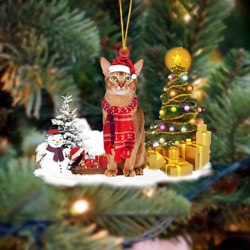 Abyssinian Cat Christmas Ornament SM137