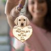 Yellow Labrador What Greater Gift Than The Love Of A Dog Acrylic Keychain GG025
