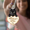 Black Cat What Greater Gift Than The Love Of A Cat Acrylic Keychain GG043