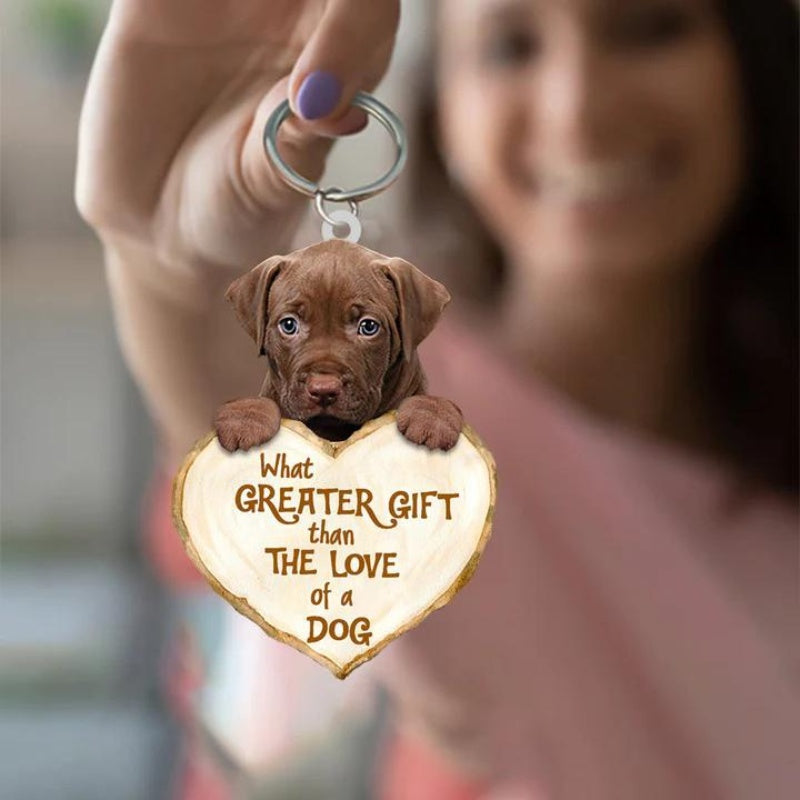 Pitbull What Greater Gift Than The Love Of A Dog Acrylic Keychain GG125