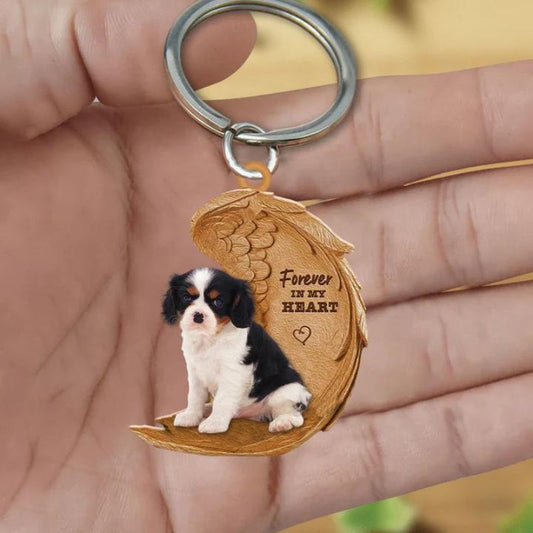 Cavalier King Charles Spaniel Forever In My Heart Acrylic Keychain FK041