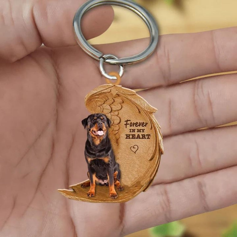 Rottweiler Forever In My Heart Acrylic Keychain FK069