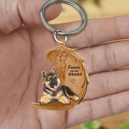 German Shepherd Forever In My Heart Acrylic Keychain FK073