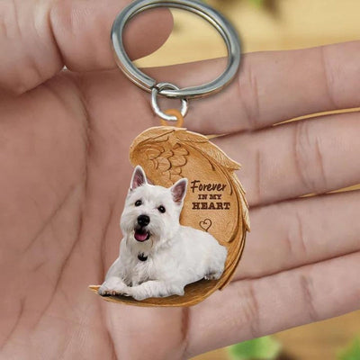 West Highland White Terrier Forever In My Heart Acrylic Keychain FK083