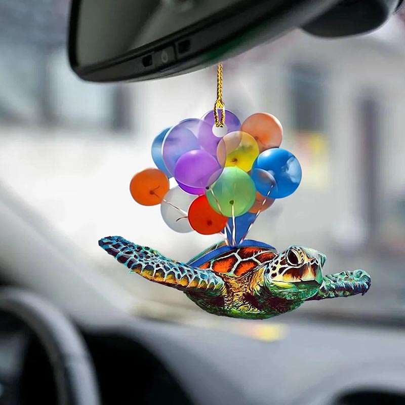 Turtle Fly With Bubbles Car Hanging Ornament BC079