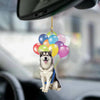 Alaskan Malamute Dog Fly With Bubbles Car Hanging Ornament BC090
