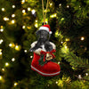 Great Dane In Santa Boot Christmas Hanging Ornament SB053