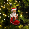Basenji In Santa Boot Christmas Hanging Ornament SB073