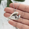 French Bulldog Sleeping Angel Stainless Steel Necklace SN008