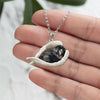 Newfoundland Sleeping Angel Stainless Steel Necklace SN054
