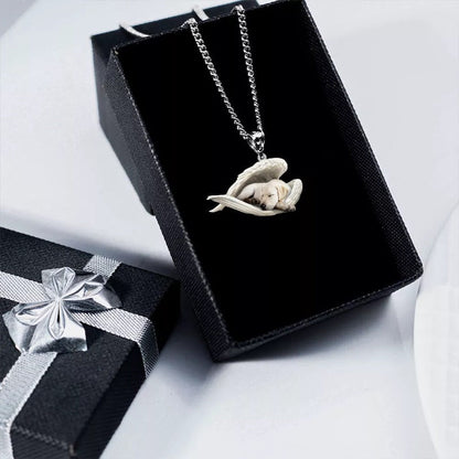 Labrador retriever Sleeping Angel Stainless Steel Necklace SN063