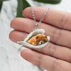 Chow chow Sleeping Angel Stainless Steel Necklace SN075