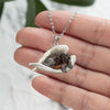 German Shorthaired Pointer Sleeping Angel Stainless Steel Necklace SN111