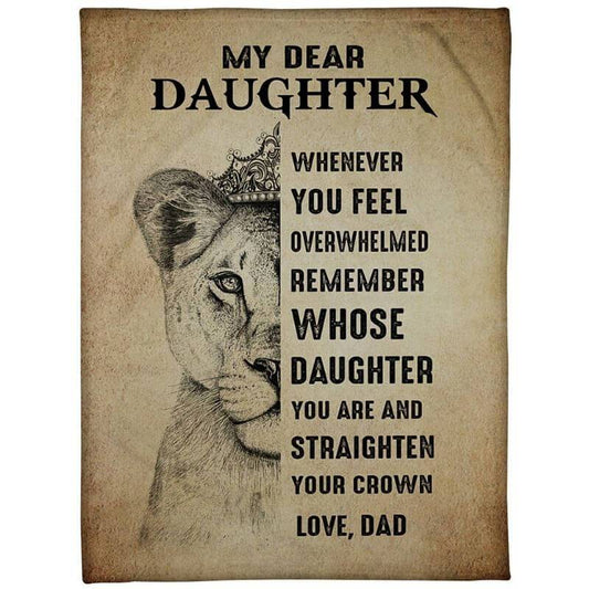 To My Daughter - Remember Whose Daughter You Are - F021 - Fleece Blanket