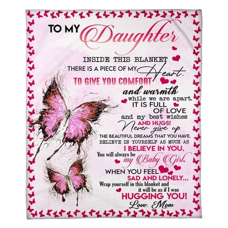 To My Daughter - Hugging You - F022 - Fleece Blanket