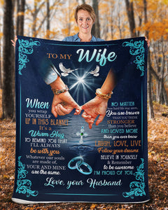 To My Wife - Husband A311 - Premium Blanket