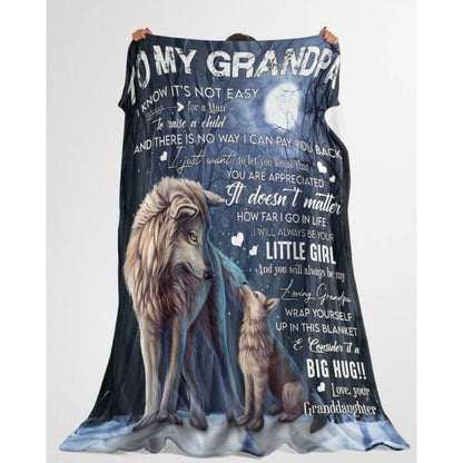 To My Grandpa - From Granddaughter  - A371 - Premium Blanket