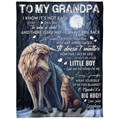 To My Grandpa - From Grandson  - A371 - Premium Blanket