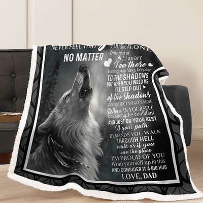 To My Daughter - From Dad - Wolf A302 - Premium Blanket