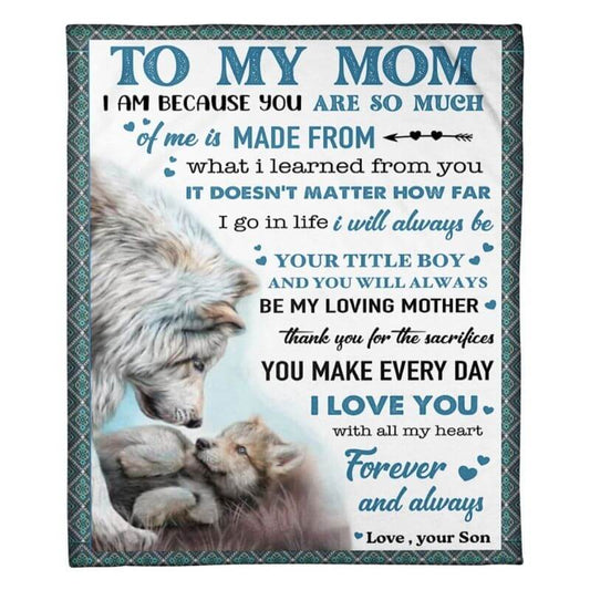 To My Mom - From Son  - A372 - Premium Blanket